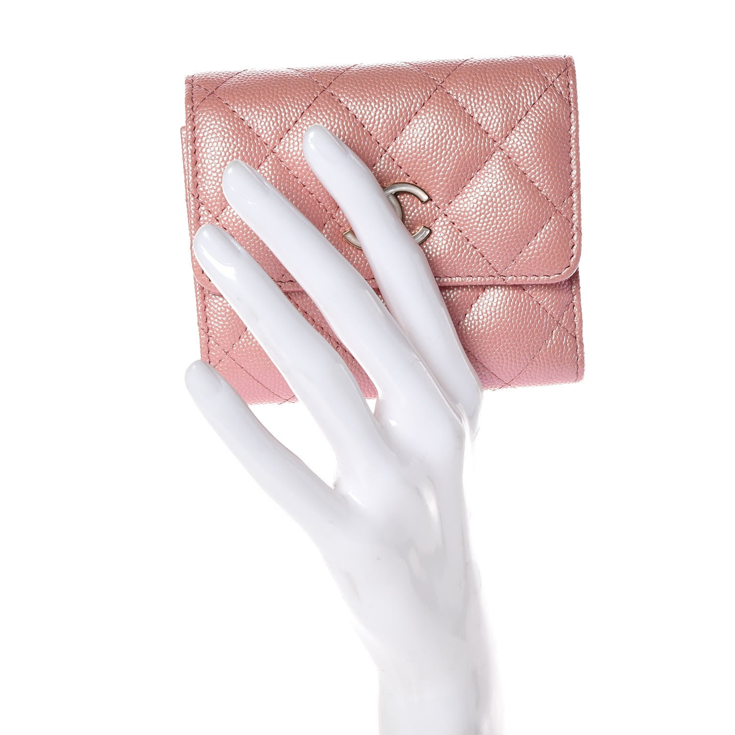 Chanel Iridescent Caviar Quilted Small Flap Wallet Rose Pink 2 of 9