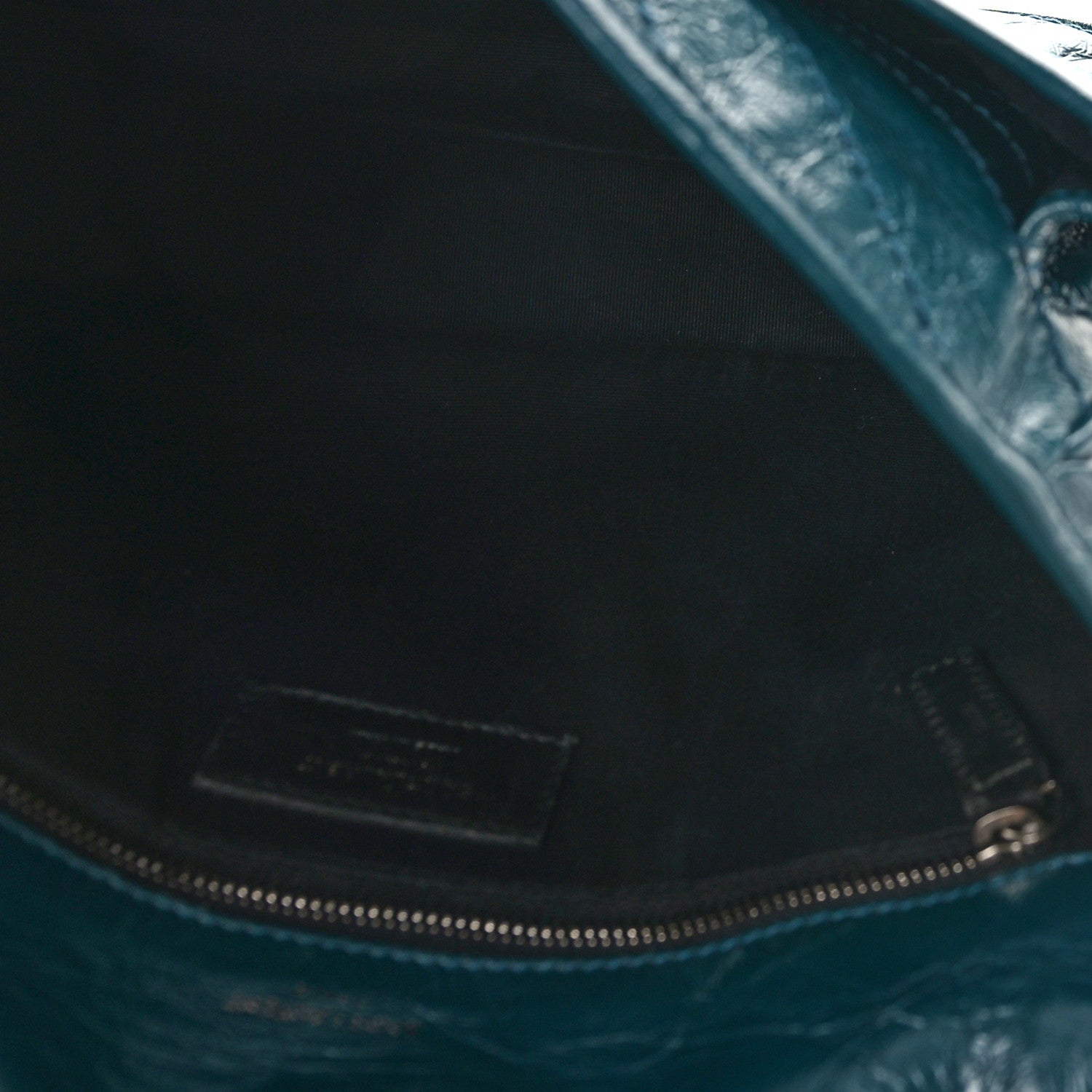 Saint Laurent Crinkled Calfskin Matelasse Monogram Medium Niki Chain Satchel Peacock Green 5 of 10