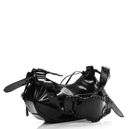 Balenciaga Patent Faux Leather Le Cagole Shoulder Bag XS Black 3 of 9