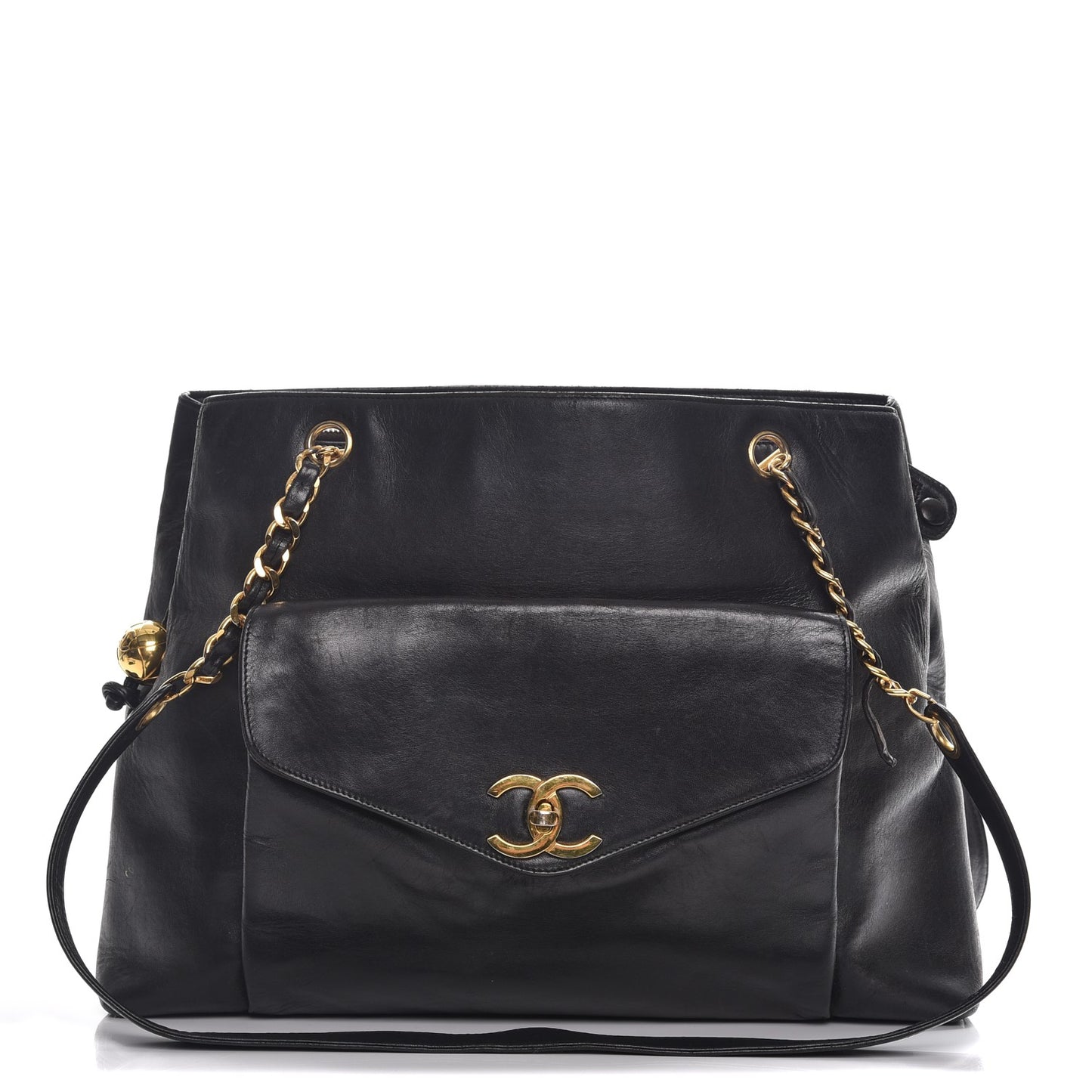 Lambskin Shoulder Bag Black