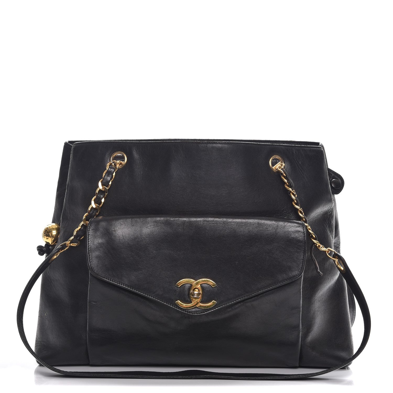 Chanel Lambskin Shoulder Bag Black 1 of 14