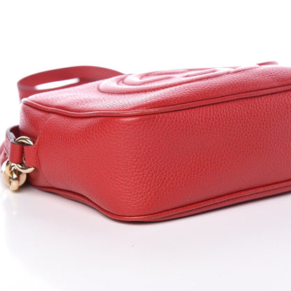 Gucci Pebbled Calfskin Small Soho Disco Bag Tabasco Red 12 of 13