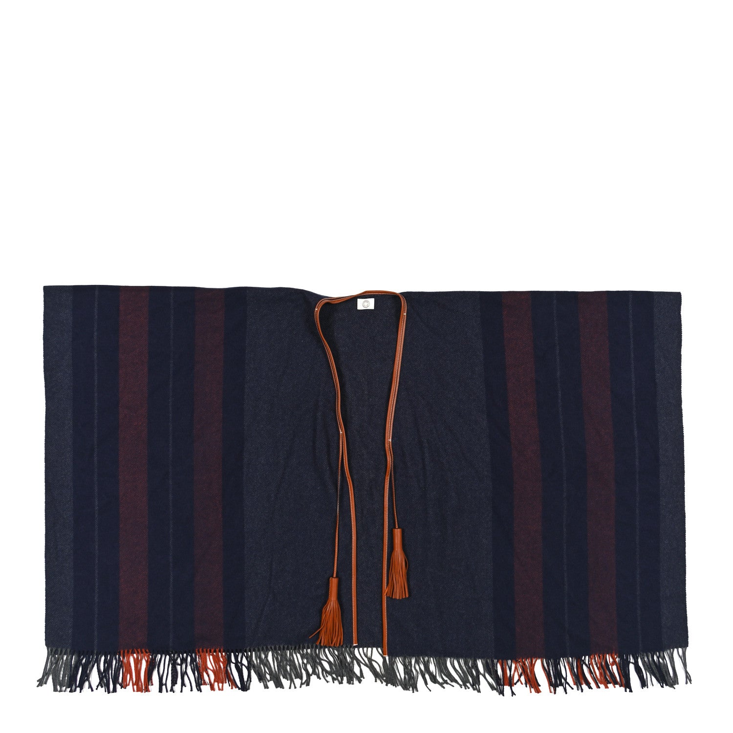 Hermes Merino Wool Cashmere Rocabar Poncho Gris 1 of 4