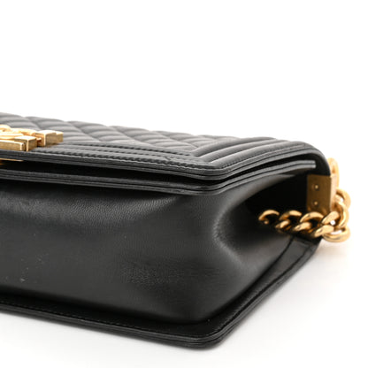 Chanel Lambskin Quilted Medium Boy Flap Black 10 of 14