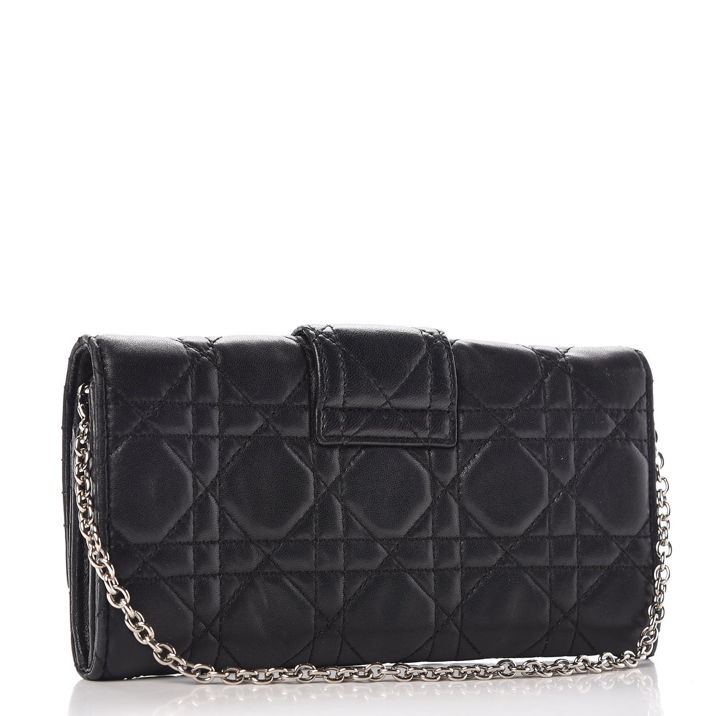Lambskin Cannage New Lock Wallet Black