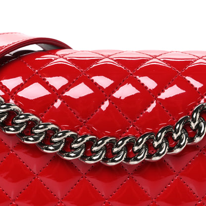 Chanel Patent Calfskin New Medium Plexiglass Boy Flap Red 8 of 10