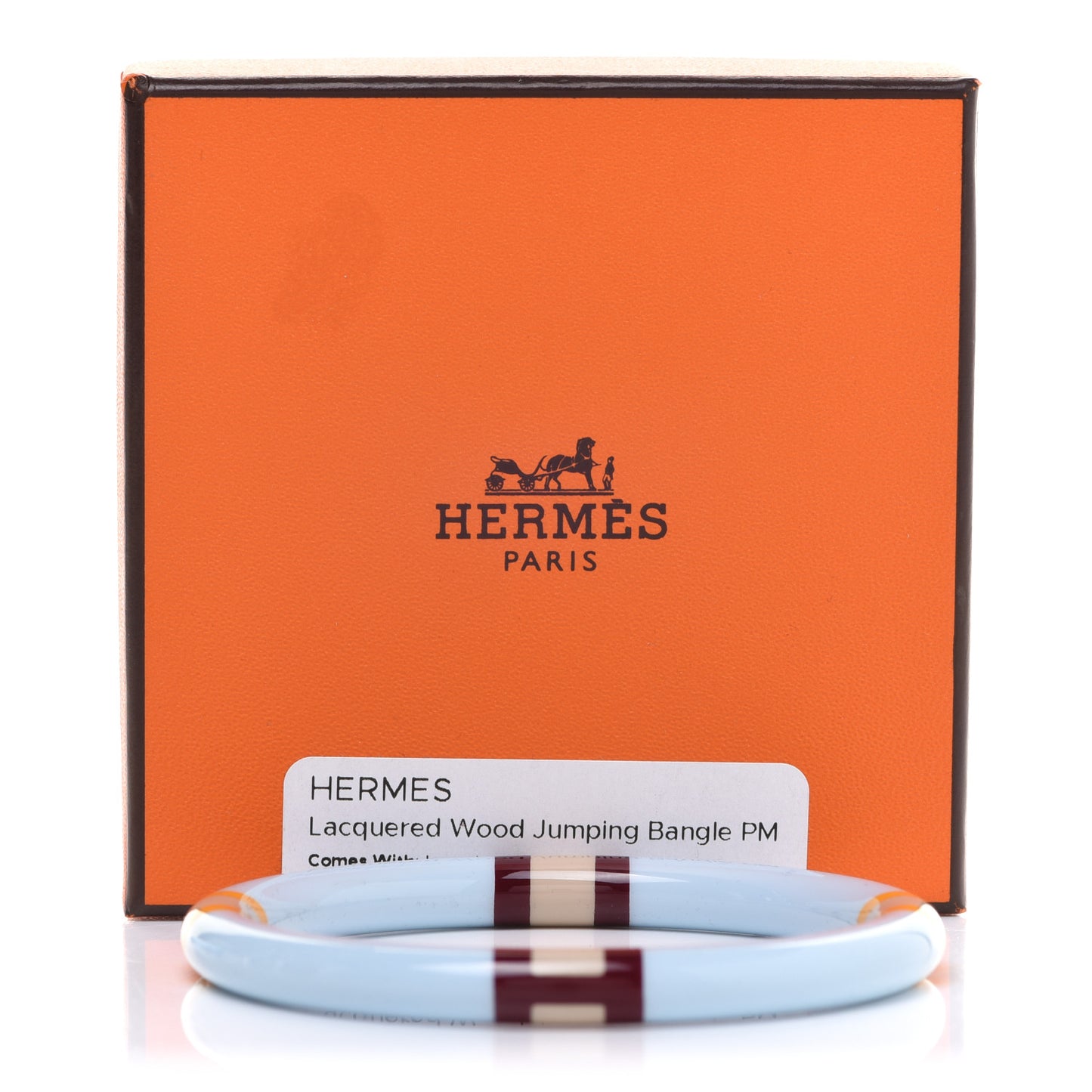 Lacquered Wood H Equipe PM Bangle Bracelet S