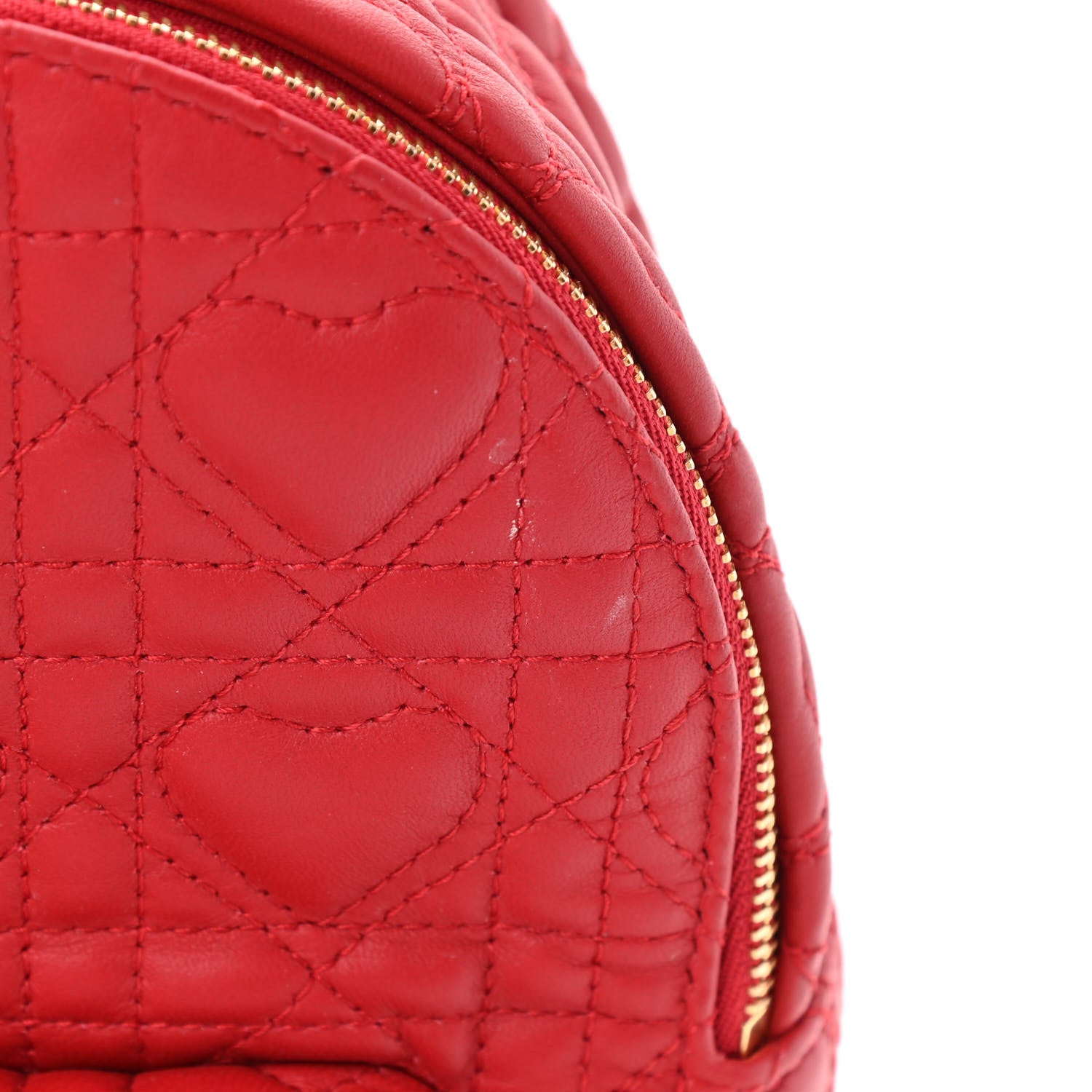 Christian Dior Lambskin Cannage Dioramour Mini Backpack Bright Red 11 of 12