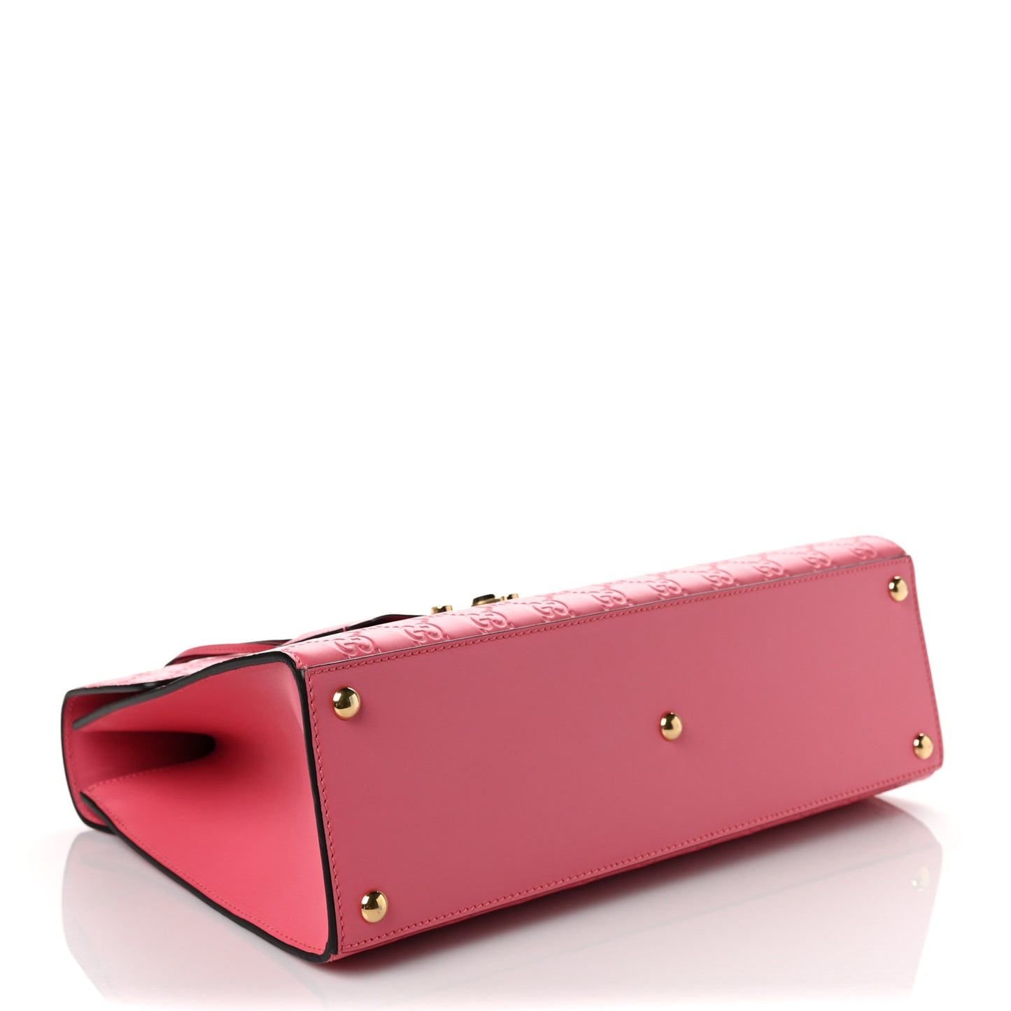 Guccissima Signature Medium Padlock Top Handle Bag Flush