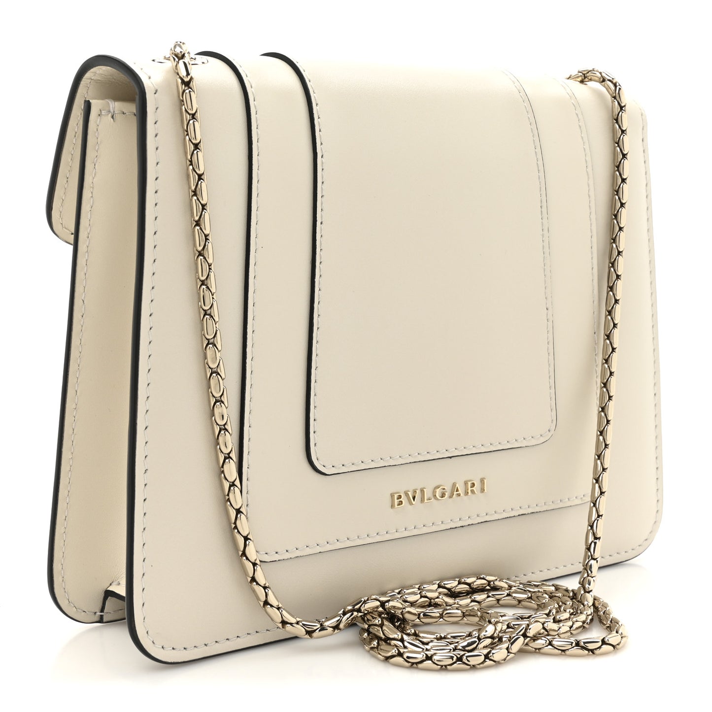 Calfskin Small Serpenti Forever Crossbody Bag White Agate