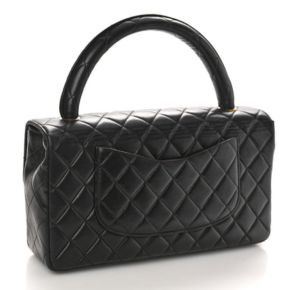 Chanel Lambskin Quilted Medium Rectangular Kelly Flap Bag Black 3 of 11