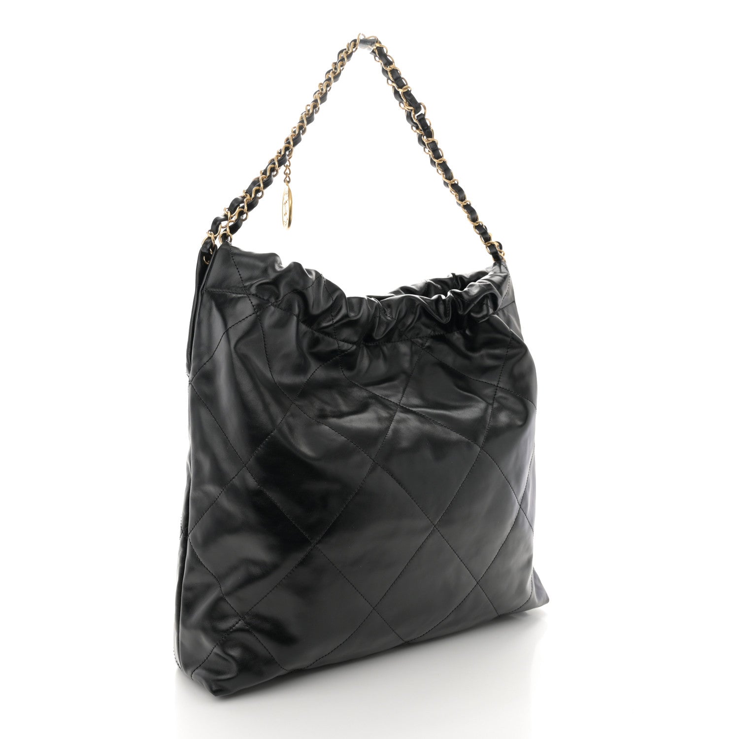 Chanel Shiny Calfskin Quilted Chanel 22 Black 3 of 10