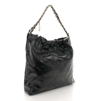Chanel Shiny Calfskin Quilted Chanel 22 Black 3 of 10