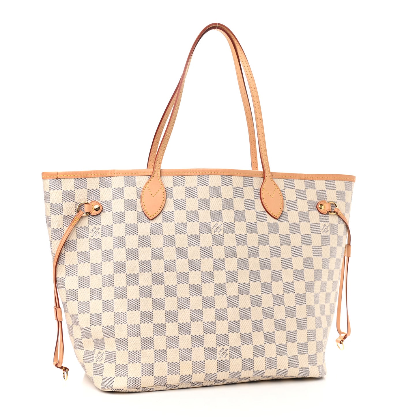 Damier Azur Neo Neverfull MM Rose Ballerine