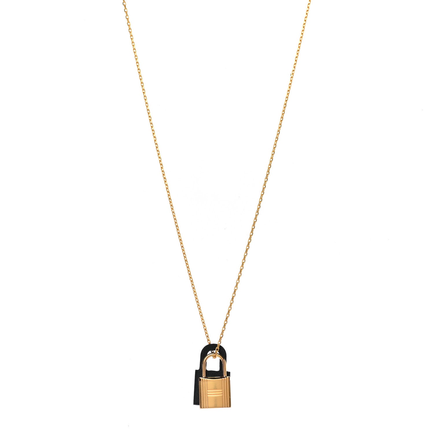 Hermes Swift Small O'Kelly Pendant Necklace Black 1 of 7