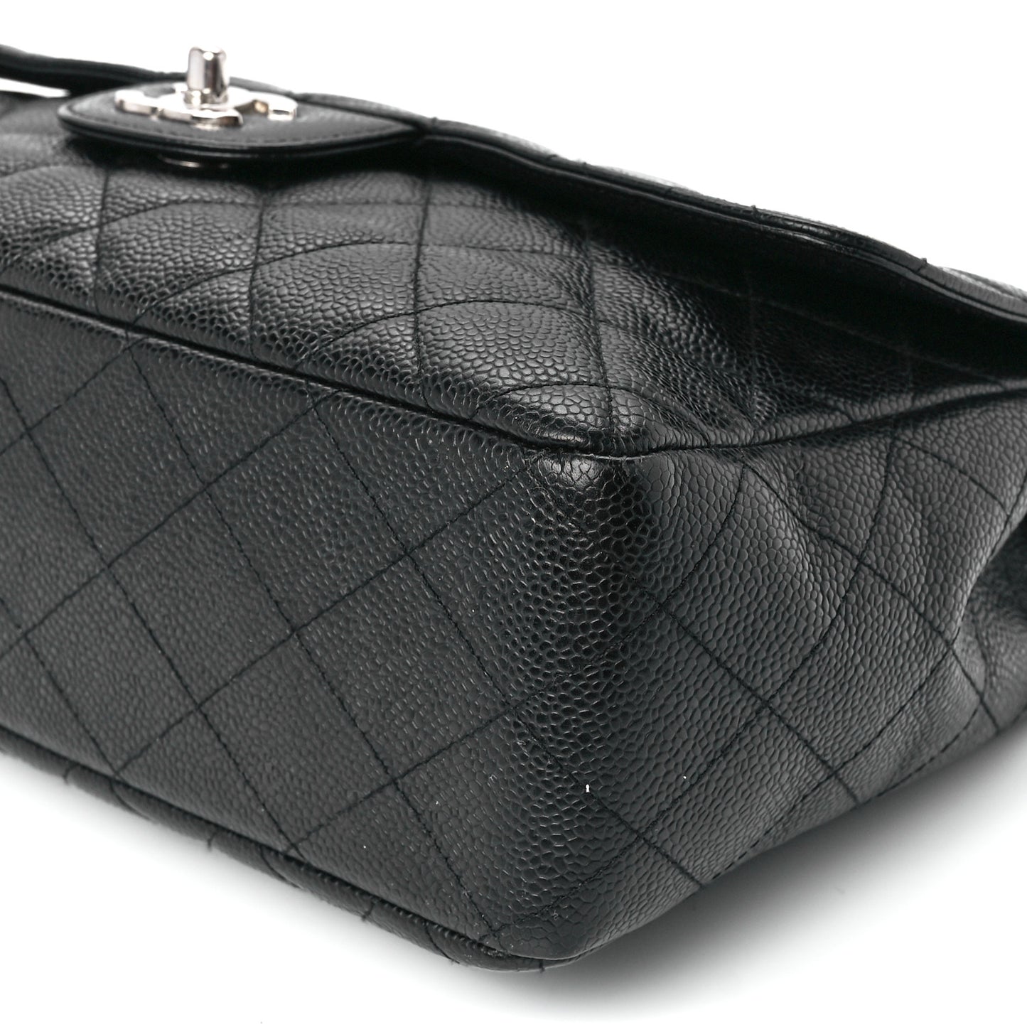 Caviar Quilted Jumbo Single Flap Black