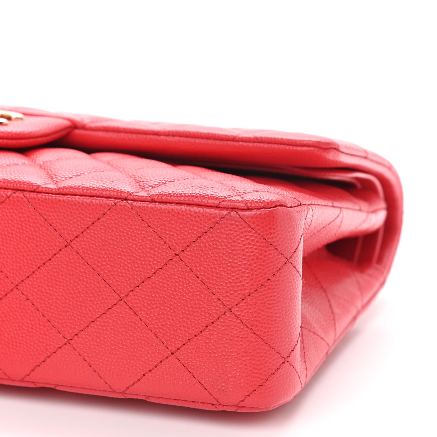 Chanel Caviar Quilted Medium Double Flap Red 10 of 11