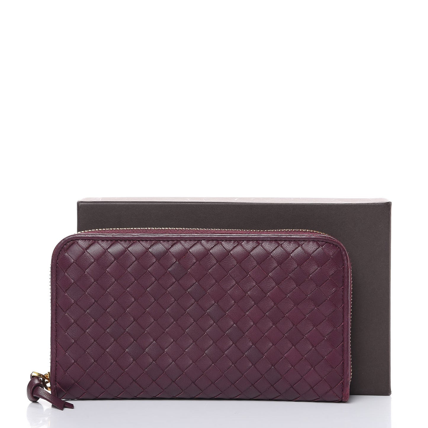 Nappa Intrecciato Zip Around Wallet Opera