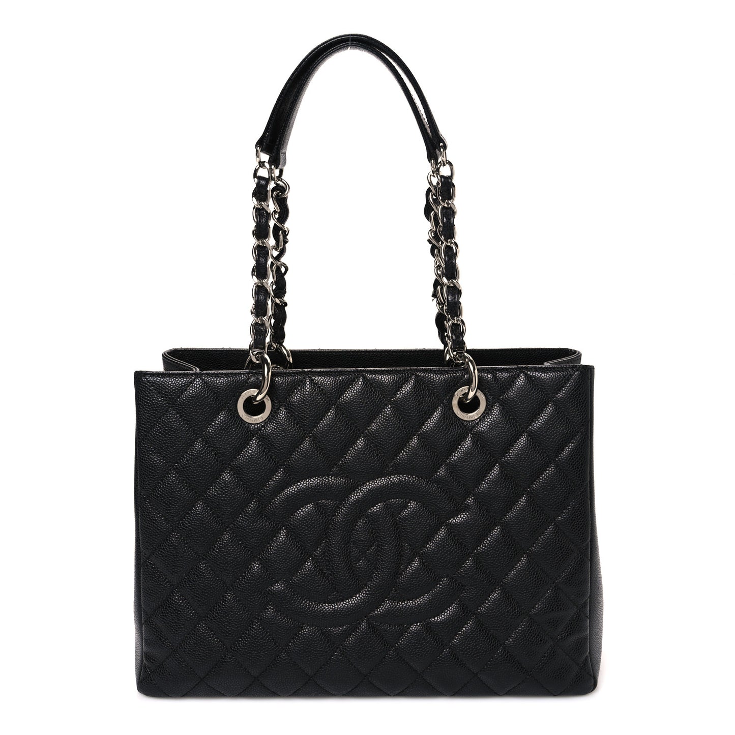 Caviar Quilted Grand Shopping Tote GST Black