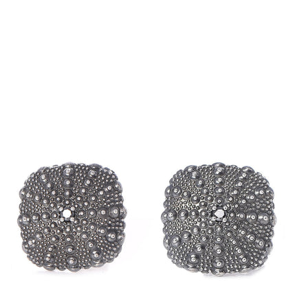 David Yurman Sterling Silver Black Diamond Sea Urchin Cufflinks 1 of 6