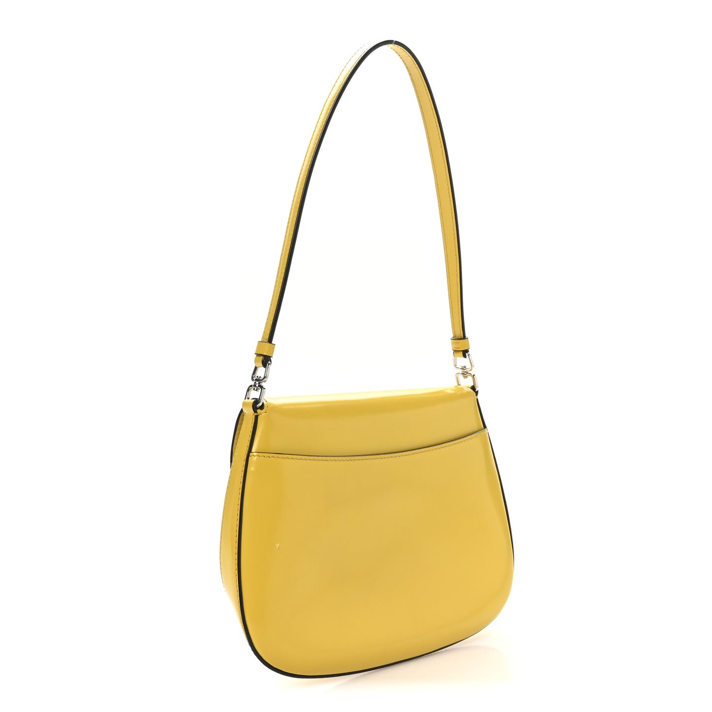 Spazzolato Cleo Flap Shoulder Bag Sole Black