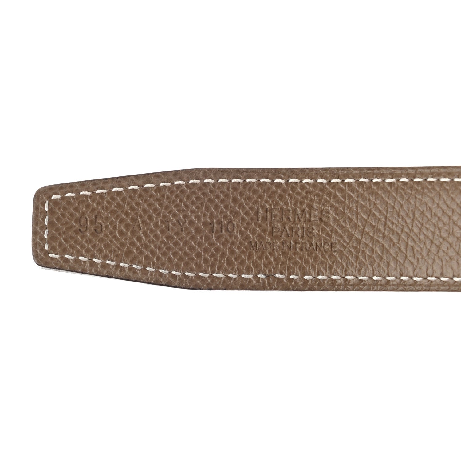 Hermes Swift Epsom 24mm Belt Strap 95 Black Etoupe 3 of 7