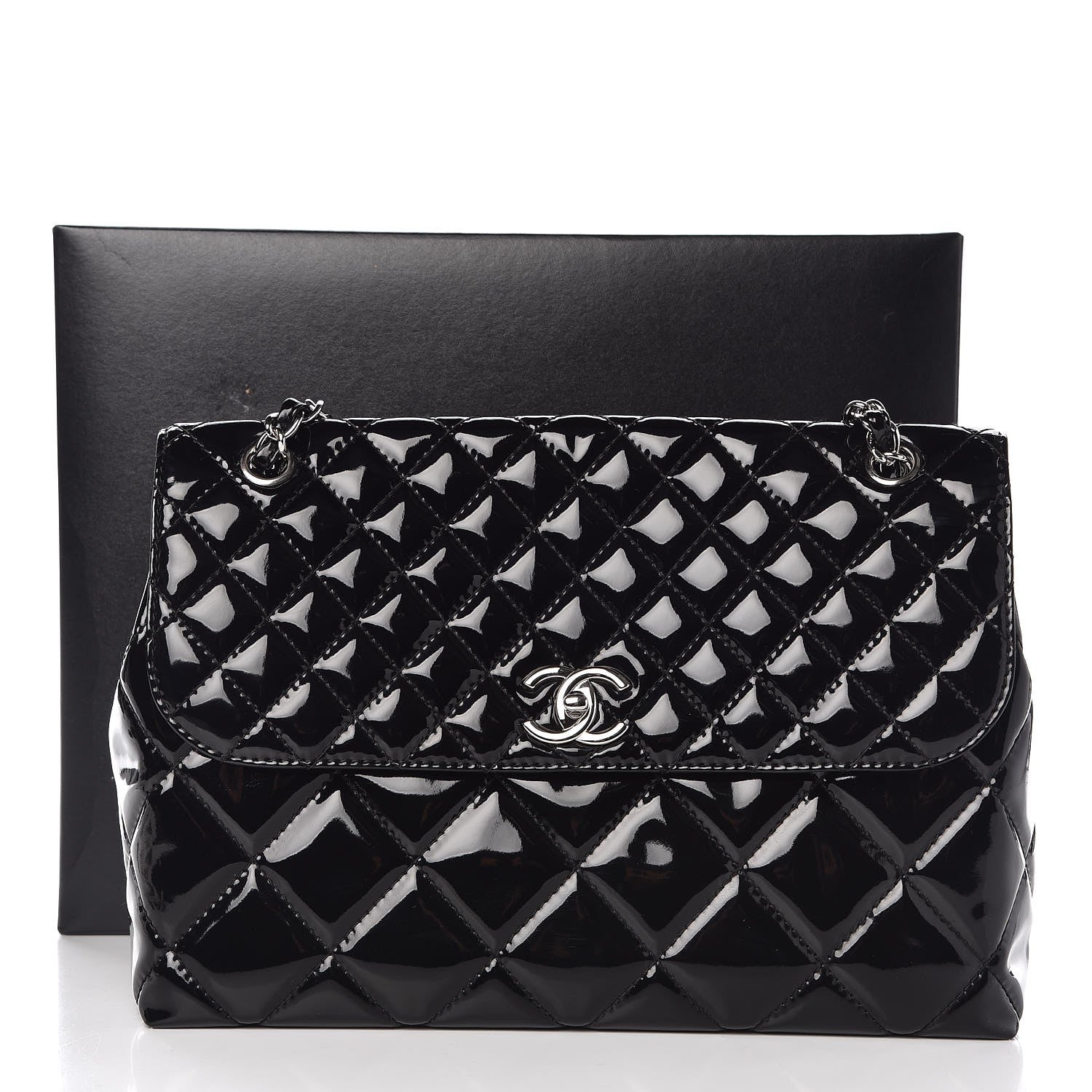 Chanel Vinyl Quilted In the Business Flap Bag Black 11 of 11