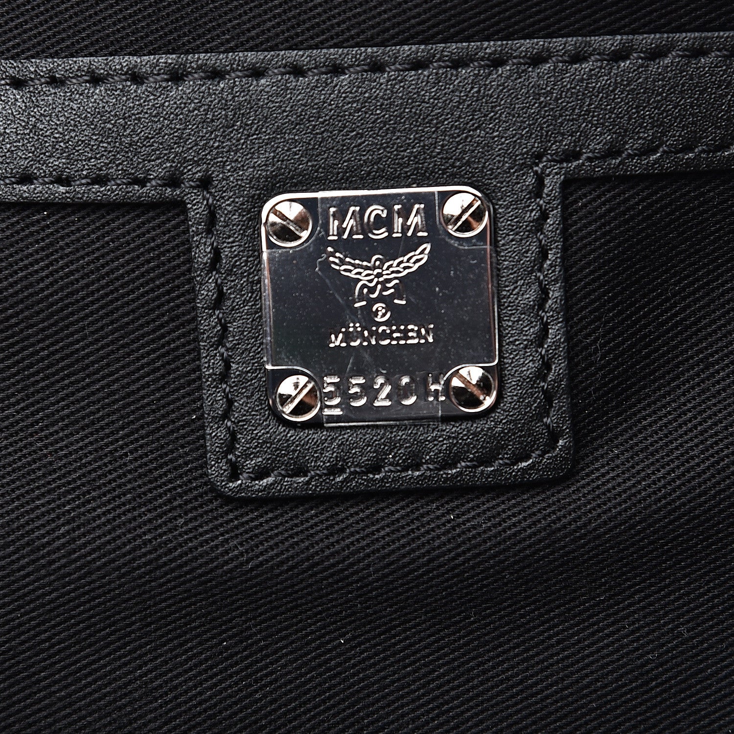 MCM Calfskin Ottomar Monogram Small Belt Bag Black 6 of 8
