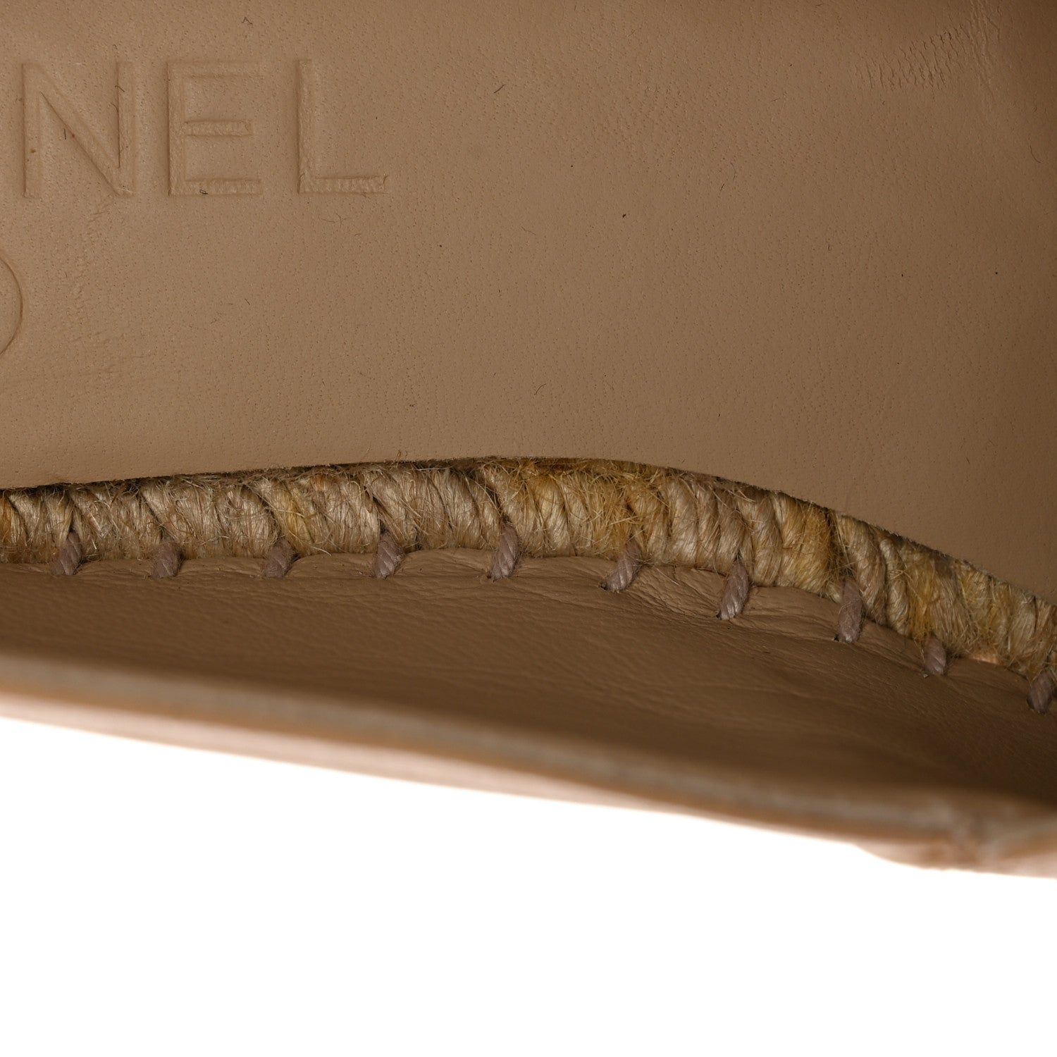 Chanel Lambskin CC Espadrilles 38 Beige Black 16 of 17