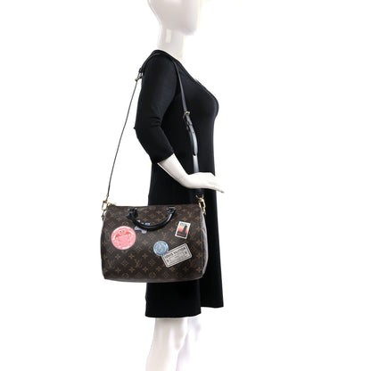 Louis Vuitton Monogram My World Tour Speedy Bandouliere 30 Black 2 of 8