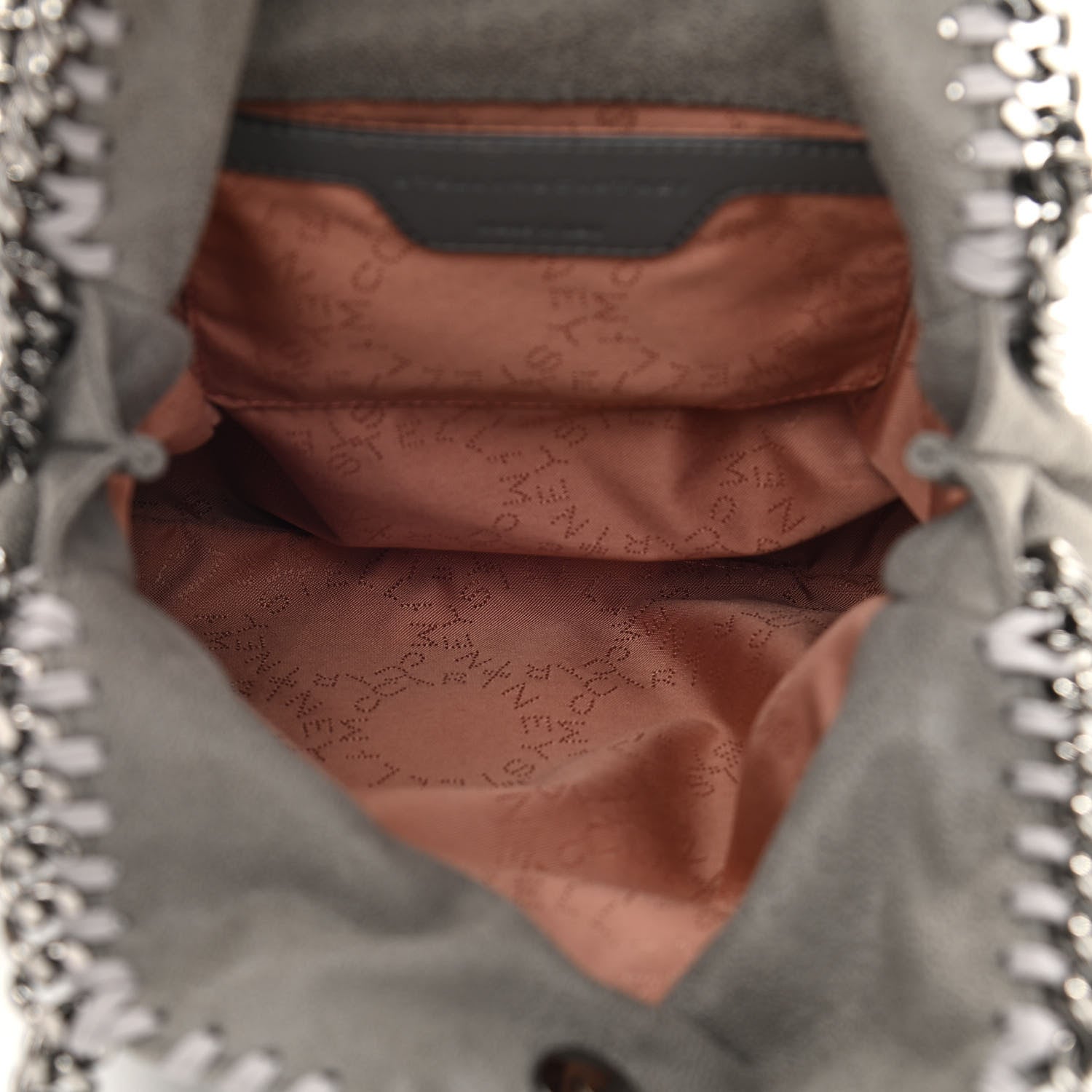 Stella McCartney Shaggy Deer Mini Falabella Fold Over Tote Light Grey 5 of 10