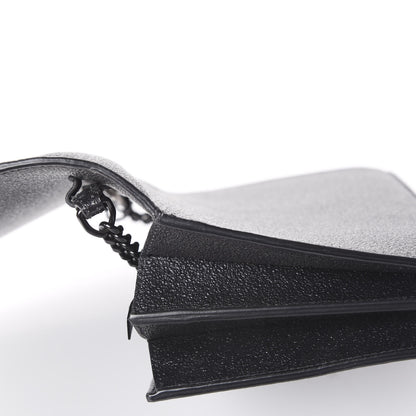 Saint Laurent Grained Metallic Calfskin Monogram Chain Wallet Black 11 of 11