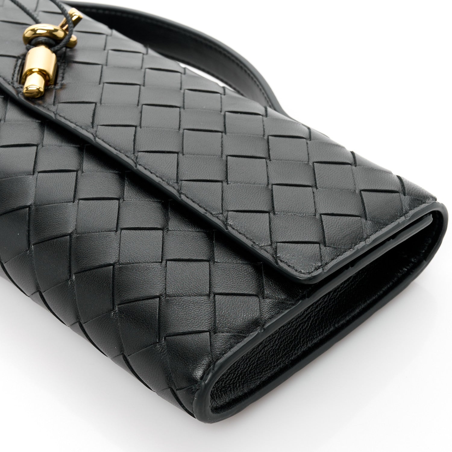 Bottega Veneta Nappa Intrecciato Long Andiamo Top Handle Clutch Black 11 of 11
