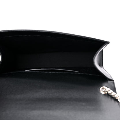 Saint Laurent Grain De Poudre Studded Medium Monogram Kate Satchel Black 5 of 10