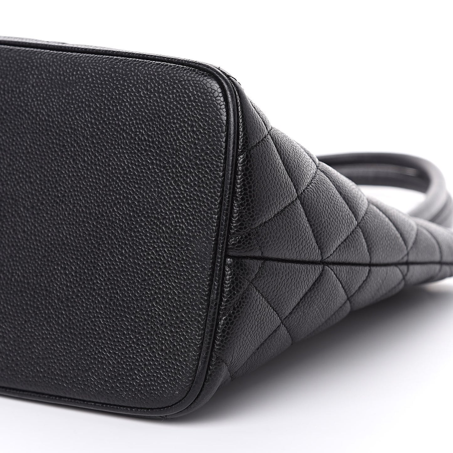 Caviar Quilted Medallion Tote Black