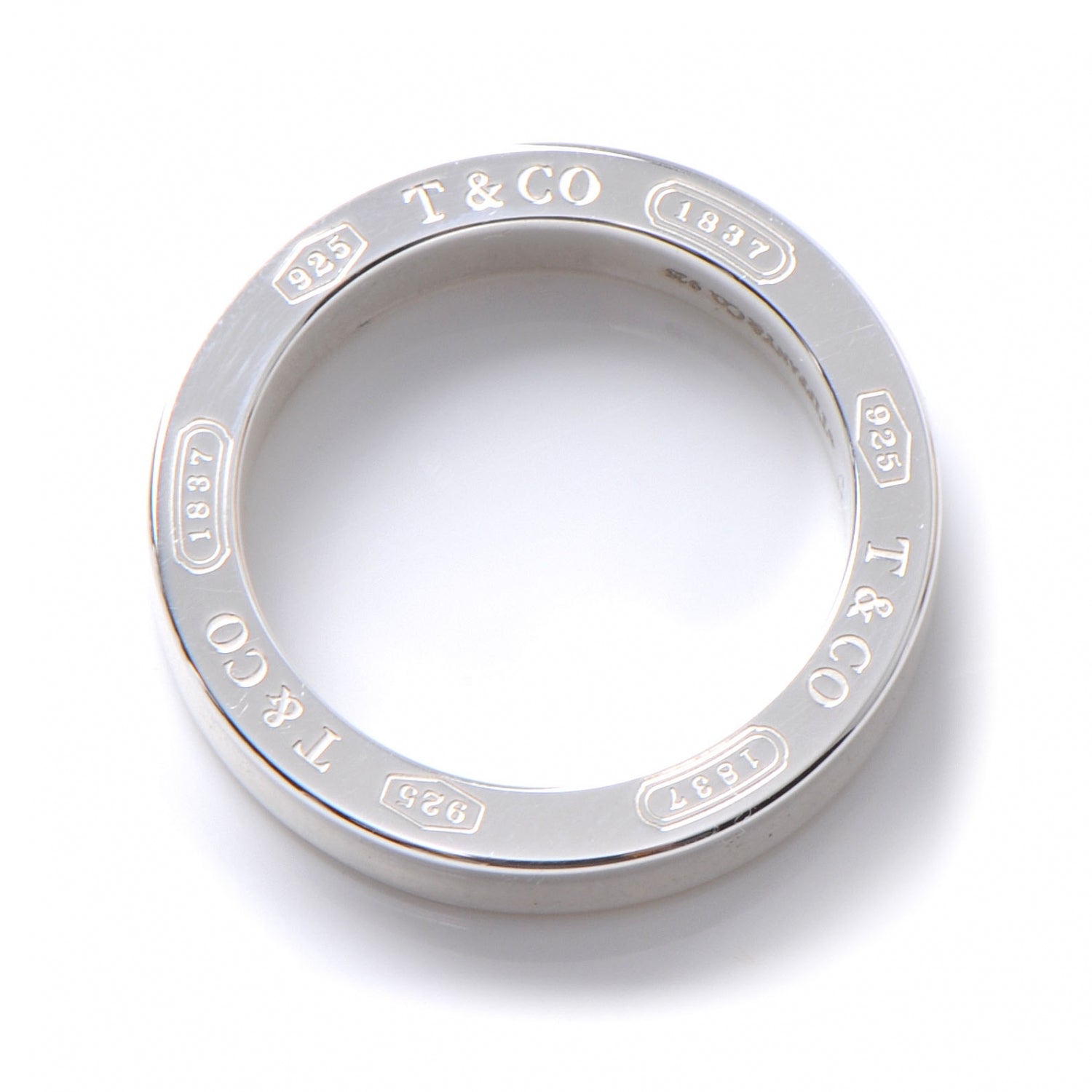 Tiffany Sterling Silver 1837 Ring 5 3 of 6
