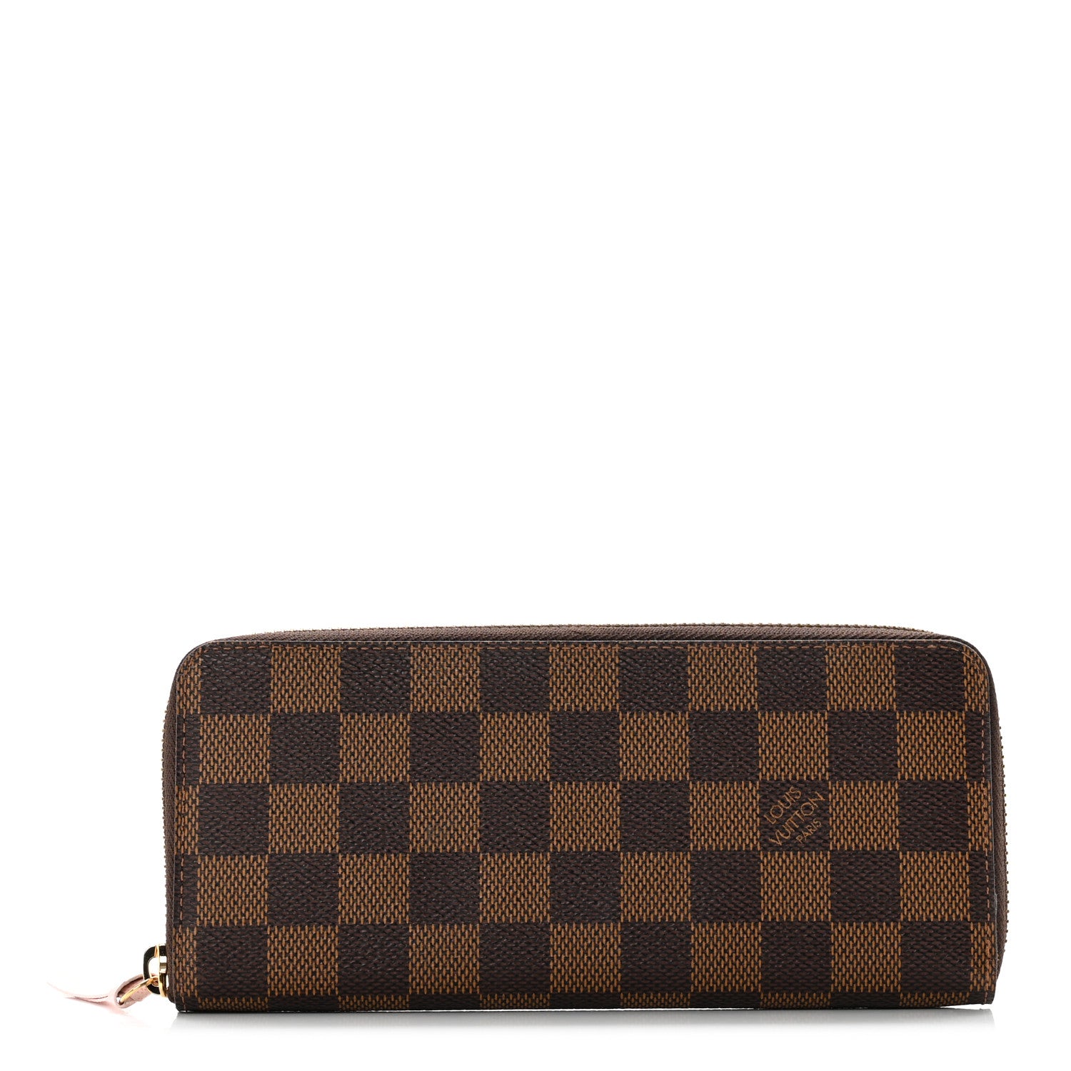 Louis Vuitton Damier Ebene Clemence Wallet Rose Ballerine 1 of 6