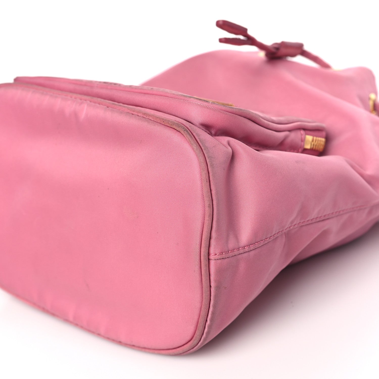 Prada Re-Nylon Saffiano Duet Bucket Crossbody Bag Begonia 9 of 14