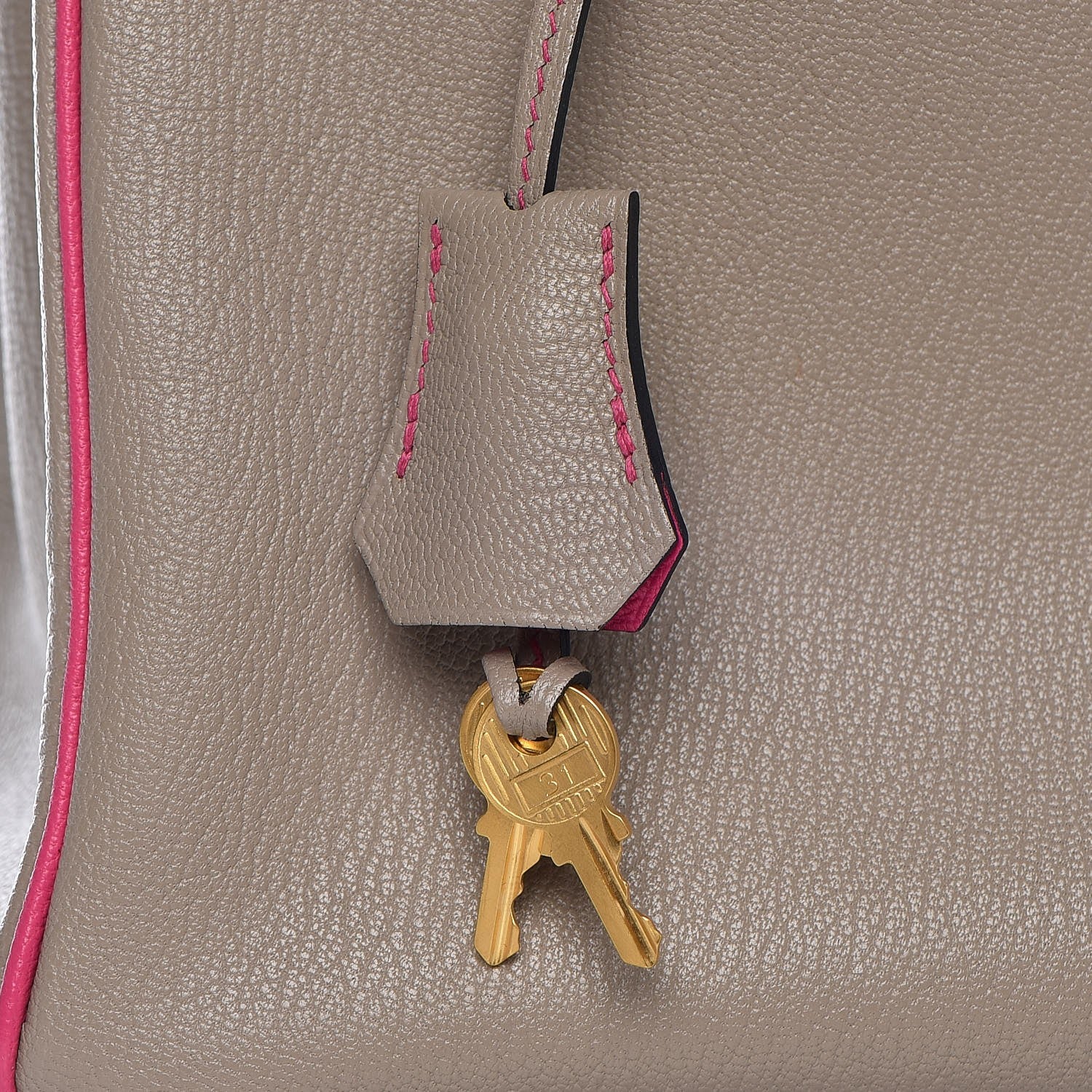 Hermes Chevre Mysore Horseshoe Birkin 30 Gris Tourterelle Rose Tyrien 30 of 32