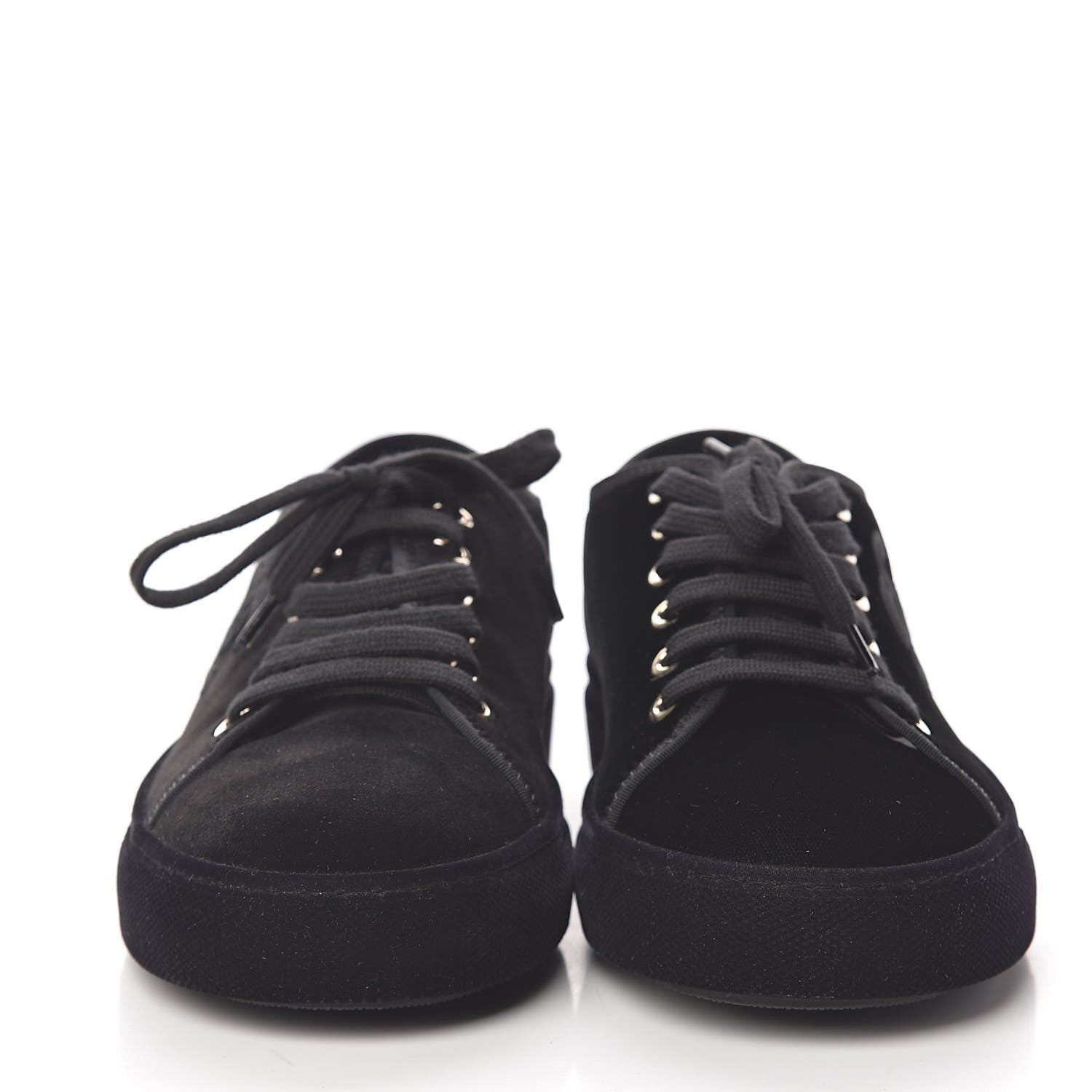 Chanel Velvet Womens CC Sneakers 36 Black 2 of 9