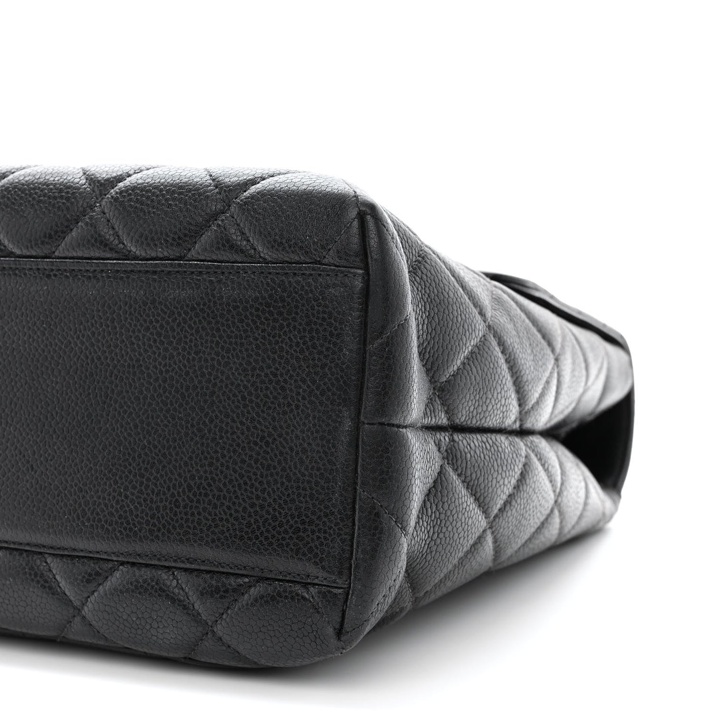 Caviar Quilted Jumbo Kelly Flap Black
