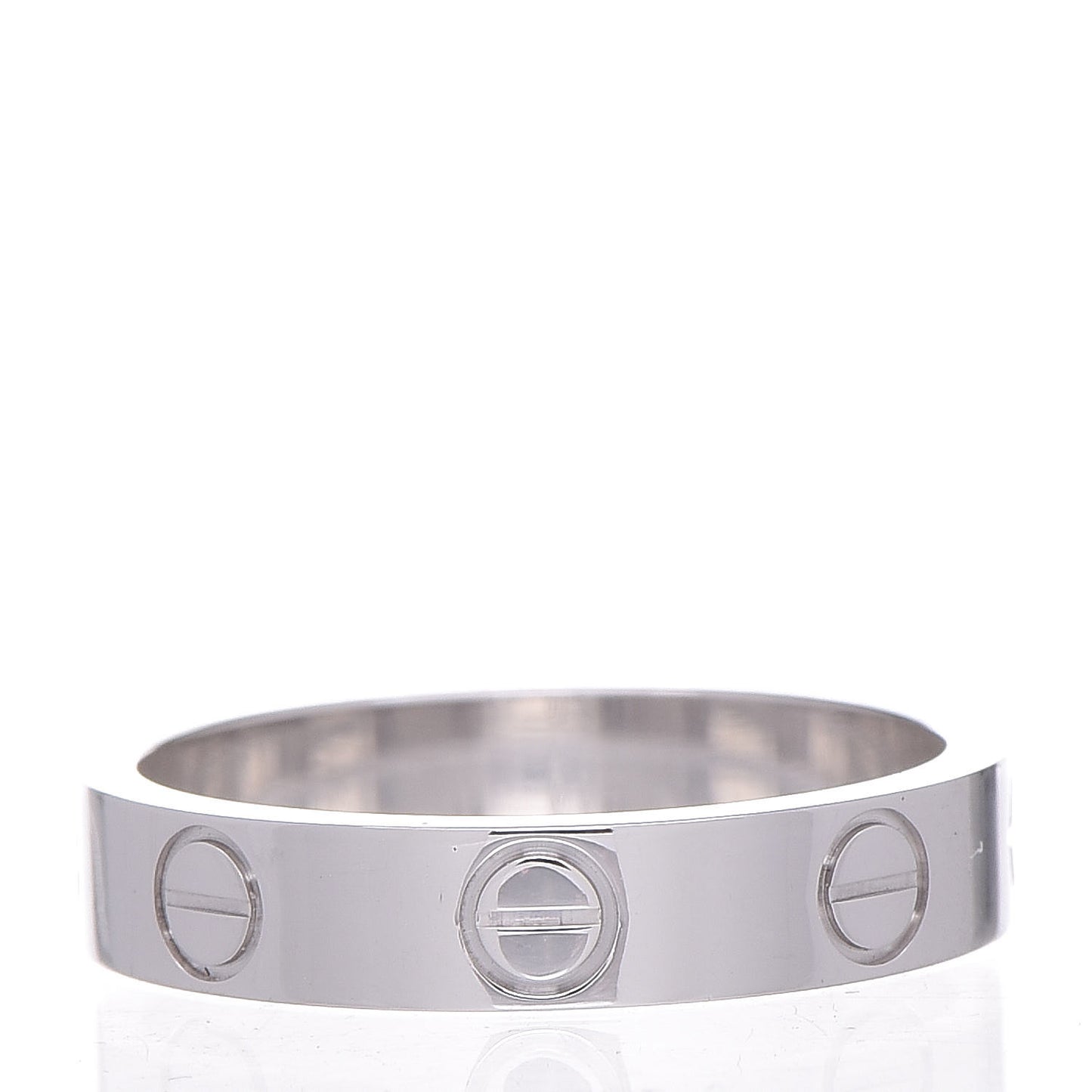 18K White Gold 3.5mm LOVE Wedding Band Ring 48 4.5