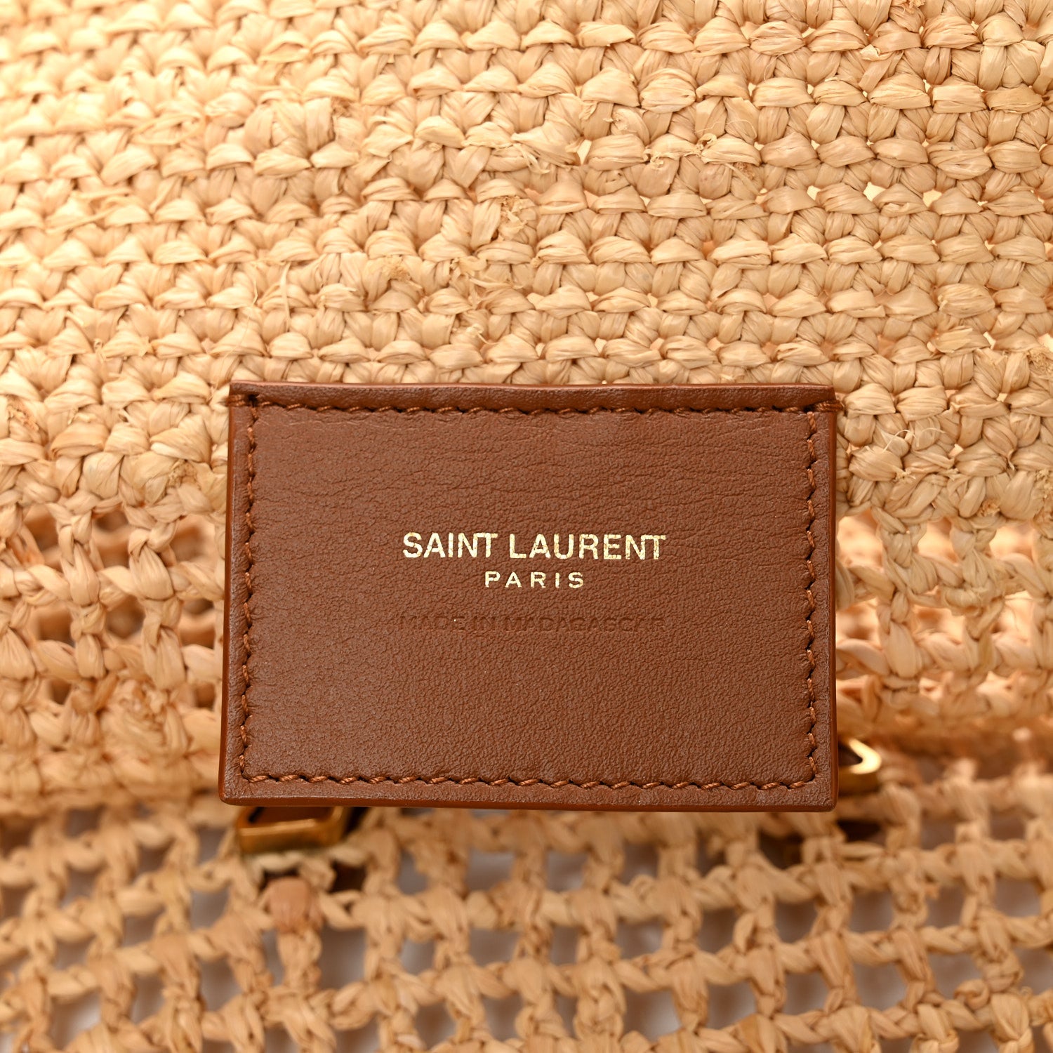 Saint Laurent Raffia Icare Shopping Tote Natural 7 of 11