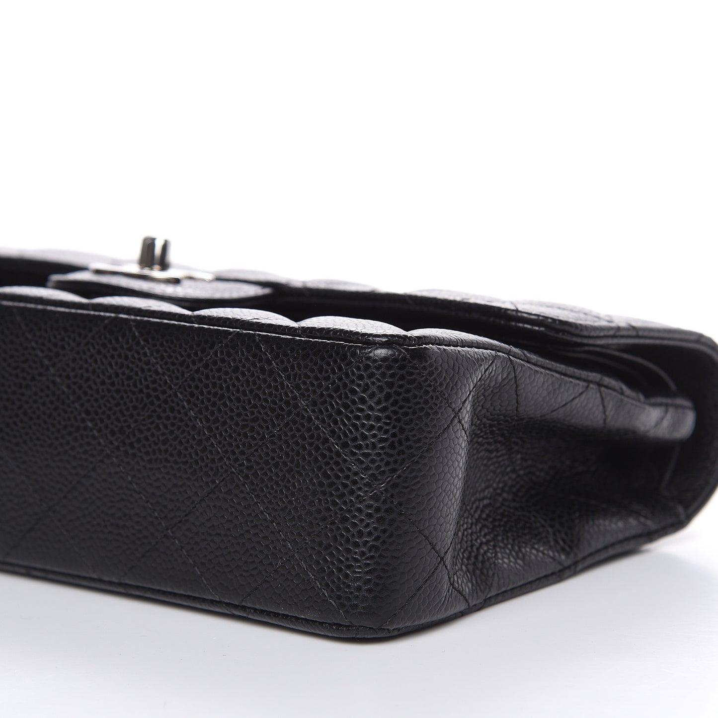 Caviar Quilted Small Double Flap Black