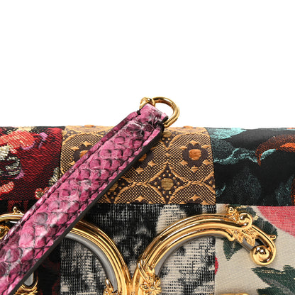 Dolce & Gabbana Patchwork Snakeskin Brocade DG Girls Chain Shoulder Bag Multicolor 7 of 9