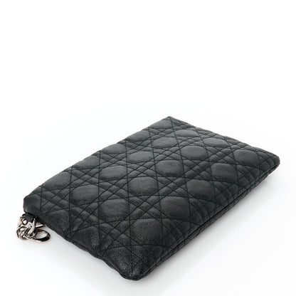 Christian Dior Coated Canvas Cannage Panarea Pouch Black 4 of 8