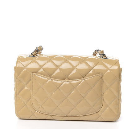 Chanel Patent Calfskin Quilted Mini Rectangular Flap Beige 3 of 12