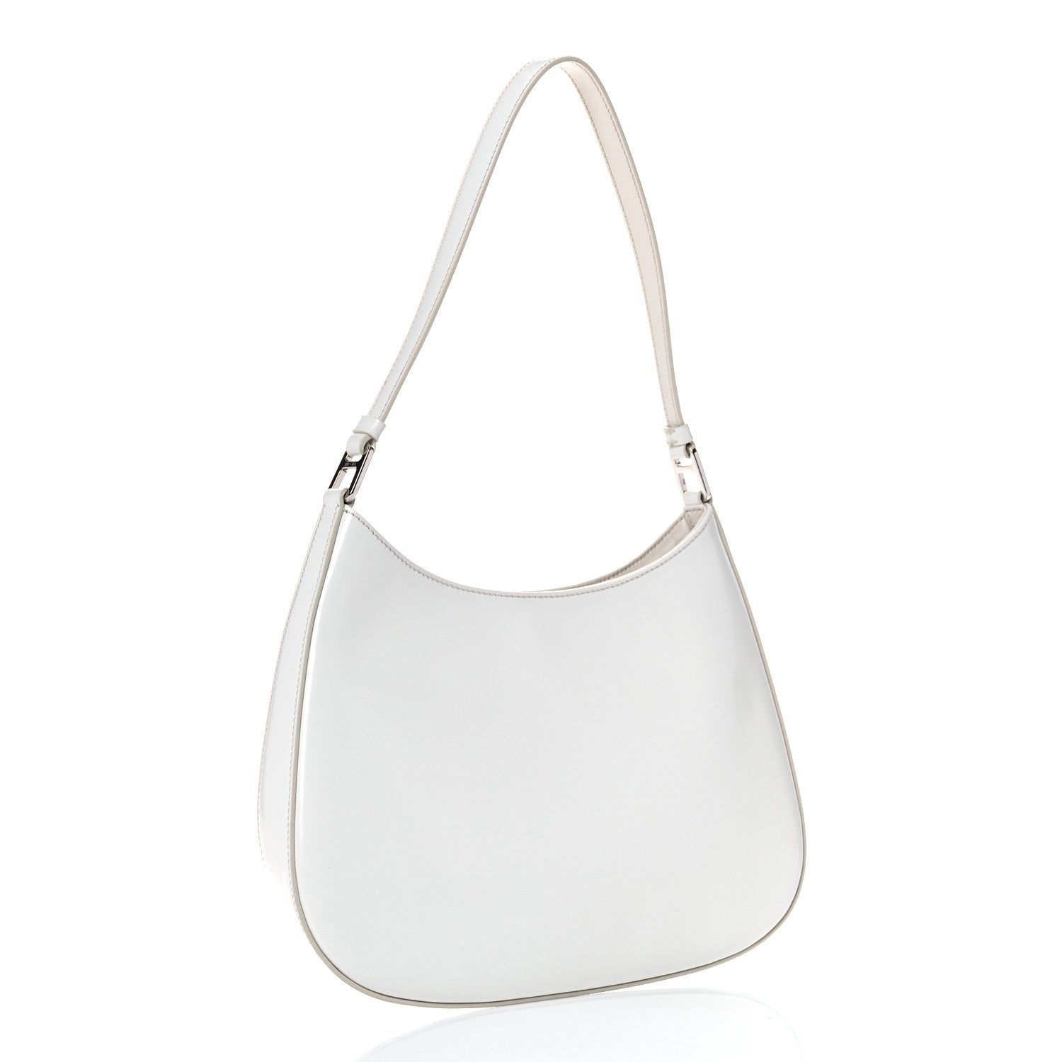 Prada Spazzolato Cleo Shoulder Bag White 3 of 20