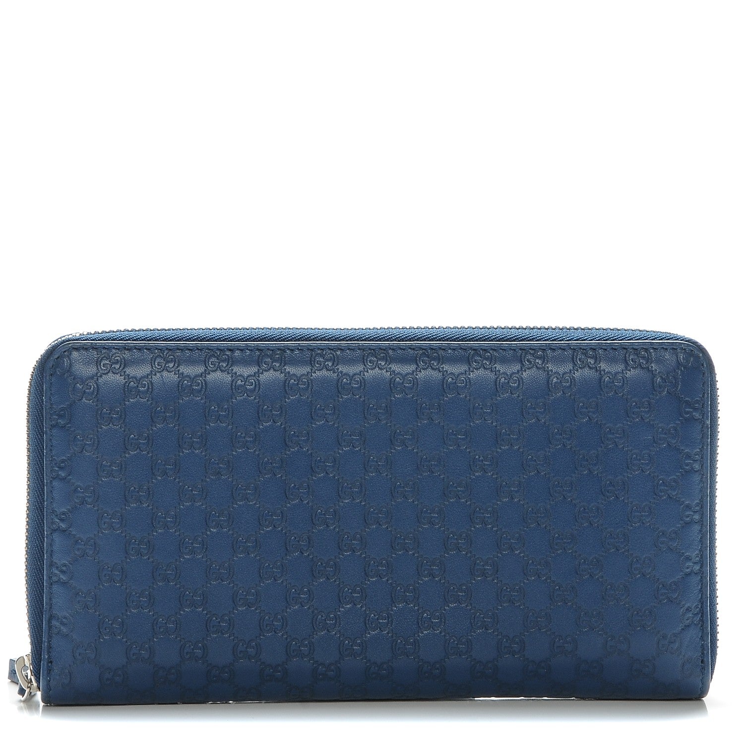 Gucci Microguccissima Zip Around Organizer Wallet Deep Cobalt 1 of 6
