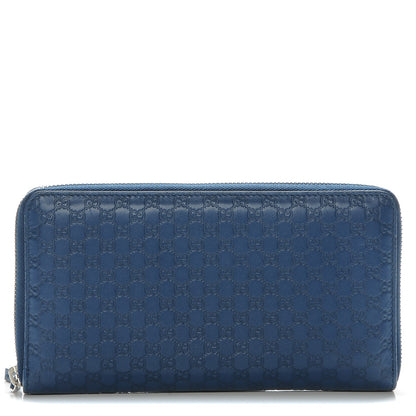 Gucci Microguccissima Zip Around Organizer Wallet Deep Cobalt 1 of 6